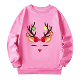 150kg Plus Size New Sweatshirts Christmas Reindeer Print