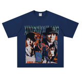 Film Star T Shirt Short Sleeve Loose Retro American Design T-shirt