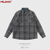 MIJKO Mens Jacket Plaid Jacket Unisex