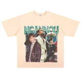 Film Star T Shirt Short Sleeve Loose Retro American Design T-shirt Men