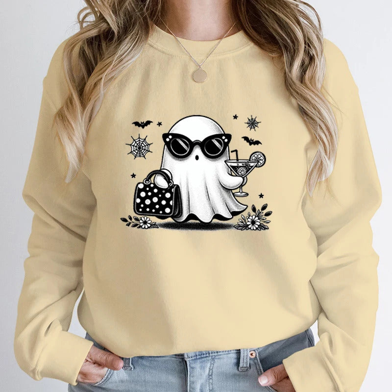 Halloween Ghost Print Pullover For Women New Hoodies