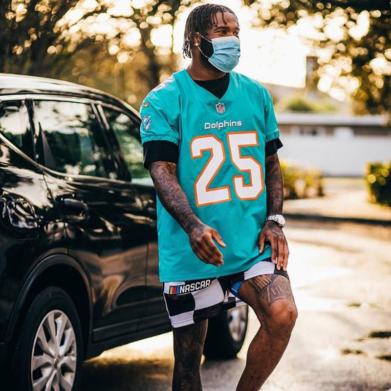 Eric Emanuel EE Shorts Black and White Checkerboard Plaid Color Matching Men's Running Casual Shorts