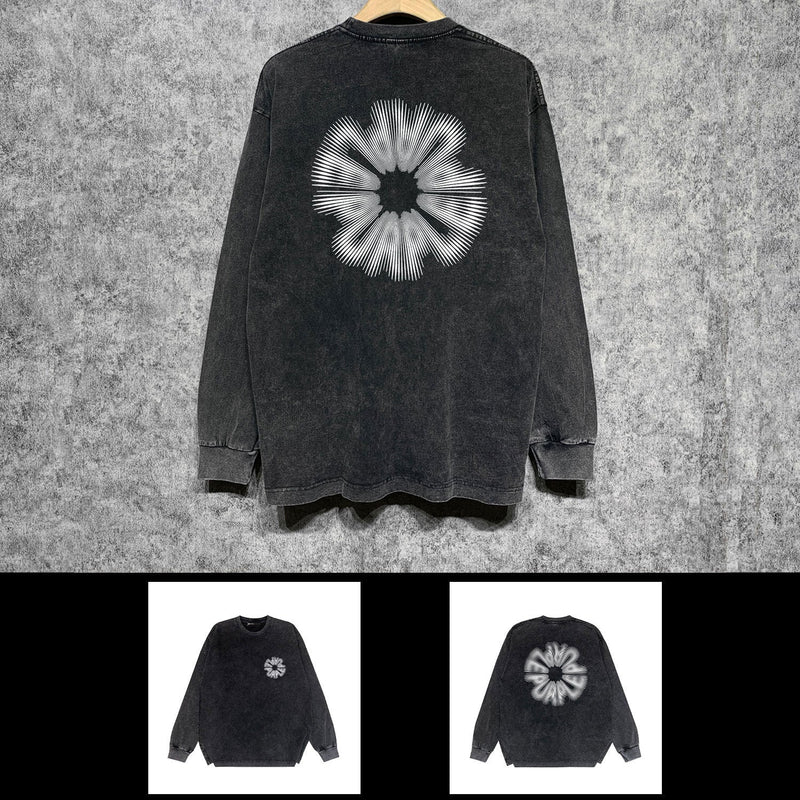 Purple Brand Distressed Long Sleeve Shirt Fashion Distressed Loose Long-sleeved Top