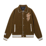Amiri jacket fall and winter style lapel baseball uniform for men and women