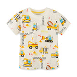 Boy T Shirt Children's T-shirt Summer Children Cartoon Fashion T-shirt Knitted round Neck Boys' Top