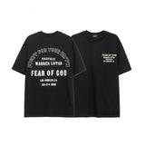 Fog Essentials T Shirts Spring/Summer FOG Sanskrit Alphabet Pattern Crew Neck Short Sleeves
