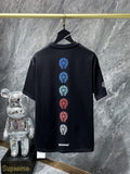 Chh Chrome Hearts T Shirts Rainbow gradual change Horseshoe Sanskrit Casual Short Sleeve T-Shirt