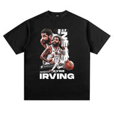 Nba T Shirt Kyrie Irving Basketable Nets Team Printed Short Sleeve T-shirt Loose Shoulder Basketball