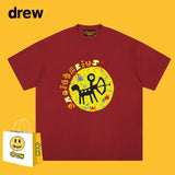 Drew T Shirts Drew Short Sleeve Smiley Face Spring and Summer
