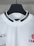 Men T-shirts Paris print neckline make old long-sleeved T-shirts