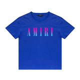 Amiri T Shirt Gradient Letter Flower Casual Short Sleeve T-shirt