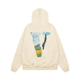 Vlone Hoodie autumn and winter scenery big V letter