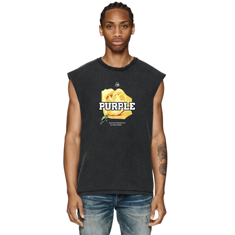 Purple Brand Distressed Tank T Shirts Distressed Sleeveless T-shirt Vest