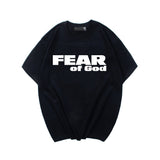 Fog Essentials T Shirts Spring/Summer FOG Letter Print Crew Neck Short Sleeves