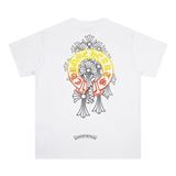 CHH Chrome Heart T Shirts Cross Color Printed Short Sleeve T-Shirt Loose