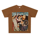Film Star T Shirt Classic Movie Zhang Guorong Afei Short Sleeve Loose Retro Street Printing T-shirt