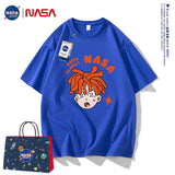 Nasa T Shirt Short Sleeve T-Shirt Loose High Street Couple'S Tops