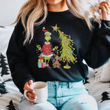 Grinch Christmas Tree Crewneck Sweatshirt
