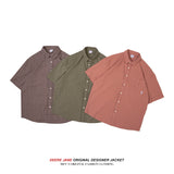 Men Shirts Summer Short Sleeve Shirt Male Baggy Coat