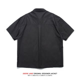 Men Shirts Summer Short Sleeve Shirt Men's Loose Shirt Coat