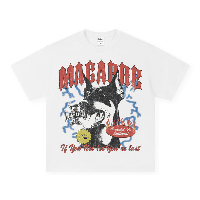 Vintage T-shirts Vintage hand-painted printed short-sleeved t-shirt washed