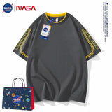 Nasa T Shirt Cotton Short-Sleeved T-Shirt Men'S Summer Loose Casual