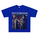 Film Star T Shirt Trendy Cotton Short Sleeve Loose round Neck Retro T-shirt