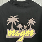 MSGM T-Shirt Coconut Tree Alphabet Loose Short Sleeve T-Shirt