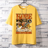 Basketball Sports T Shirt Pure Cotton Loose Short Sleeve T-Shirt Men'S Lakers Kobe Basketball Sports Half Sleeve Clothes