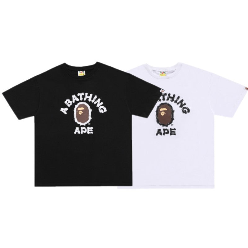 Aape T-Shirts T-shirt Men and Women Couple Loose round Neck Short Sleeve