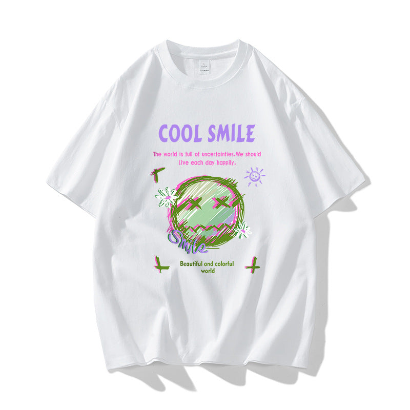 Nasa T Shirt Short Sleeve T-Shirt Men'S Summer Loose Half Sleeve Round Neck T-Shirt