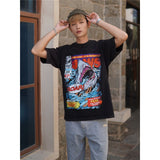 Film Star T Shirt Cotton Loose Short Sleeve American Retro Fashion Printed round Neck T-shirt