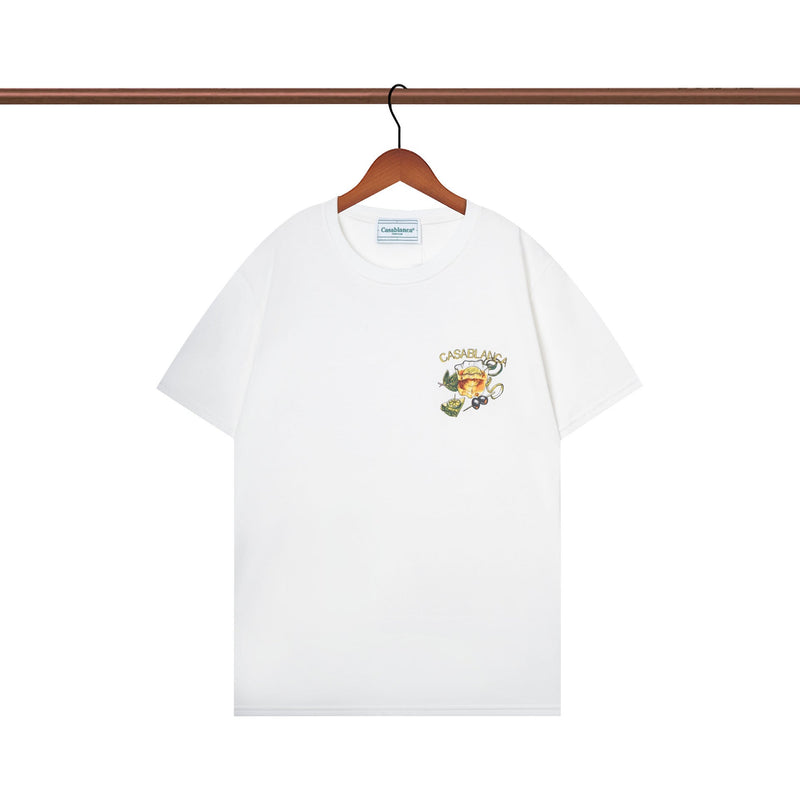 Casablanca T Shirts Crew Neck Loose Cotton Tee