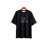 Off Whtie T Shirts Three-Dimensional Color Arrow Print Male And Female Trendy Brand Short Sleeve