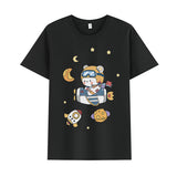 Basketball Sports T Shirt Short Sleeve T-Shirt Male Astronaut Loose Student