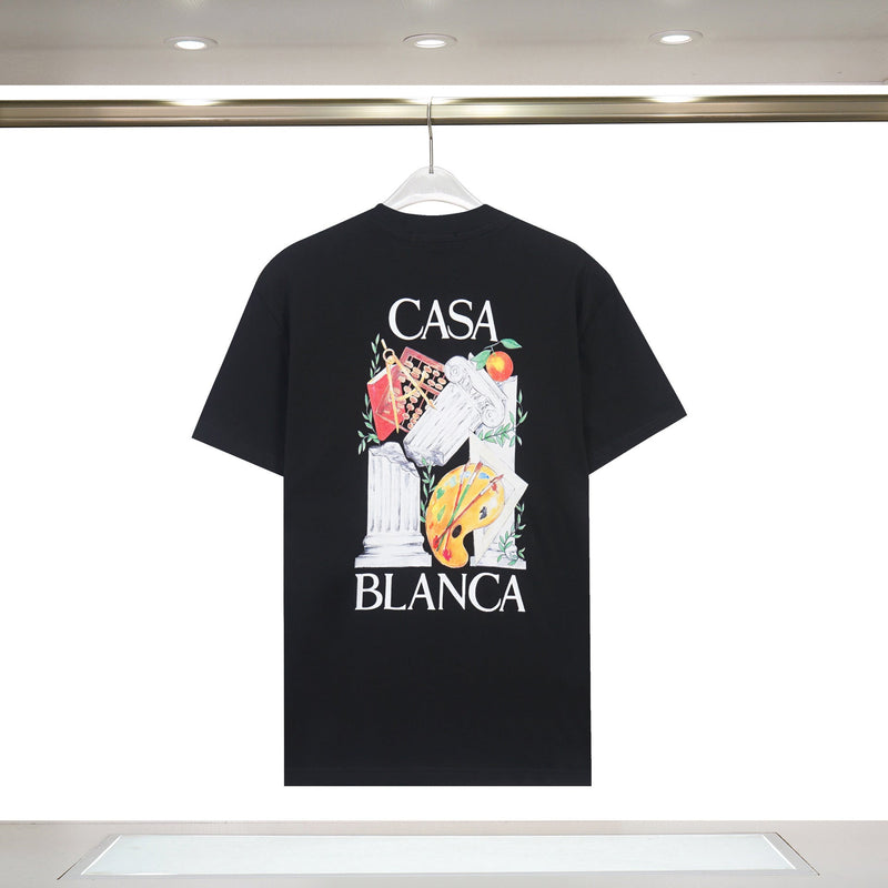 Casablanca T Shirts Autumn/Winter Painted Printed Short Sleeve T-Shirts