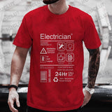 Fashion Men's T-Shirt Fun Electrician Bag Short Sleeve