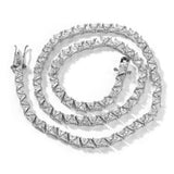 Chains Hip Hop Necklace 5mm Triangular Zircon Tennis Chain St. Valentine's Spectrum