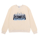 Rhude Hoodie Castle Print Casual round Neck Sweater