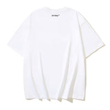 Off White T Shirts OW Red Edge Letter Pattern Crew Neck Pullover Short Sleeves