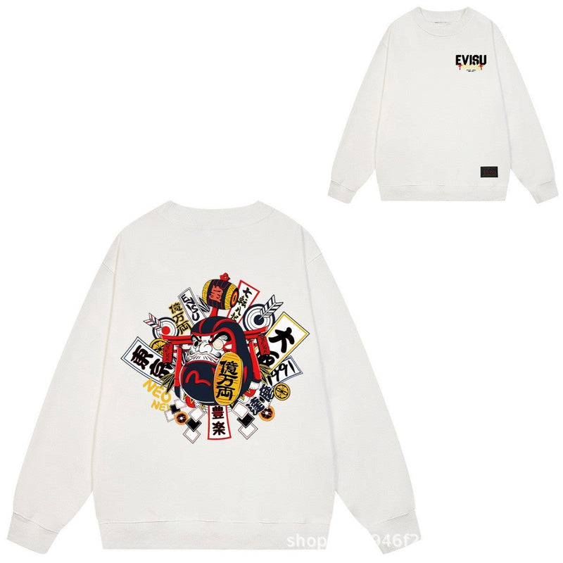 Evisu Sweatshirts Autumn and Winter Printing Men and Women