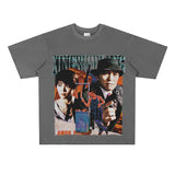 Film Star T Shirt Short Sleeve Loose Retro American Design T-shirt