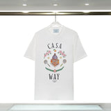 Casablanca T Shirts Castle Printing Cotton Tee