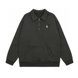 Ralph Lauren Coat RL Embroidery Lapel Niche Half Zipper