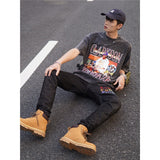 Basket Ball Star T Shirt Basketball Clarkson Washed Distressed Printed American T-shirt Retro Short Sleeve