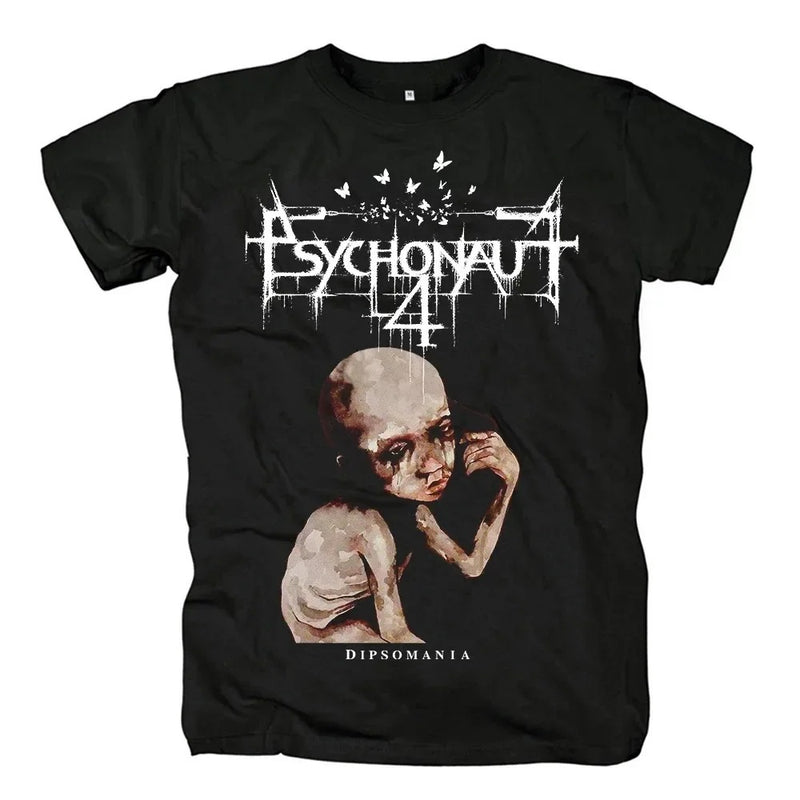 Psychonaut4 Tshirt Black Metal Band T-Shirt Mens Fun Pattern