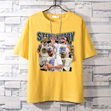 Basketball Sports T Shirt Loose-Fitting Pure Cotton Short Sleeves T-Shirt Male Student All-Match Warrior Curry