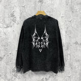Purple Brand Distressed Long Sleeve Shirt Fashion Distressed Loose Long-sleeved Top