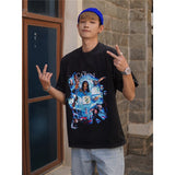 Film Star T Shirt Movie Forest Cabin Cotton Loose Short Sleeve American Retro Trendy T-shirt for Men