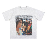 Basket Ball Star T Shirt Cotton Short Sleeve Loose round Neck Retro Heavy T-shirt for Men